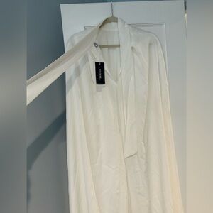 White Loose Cape Dress- one size fits all